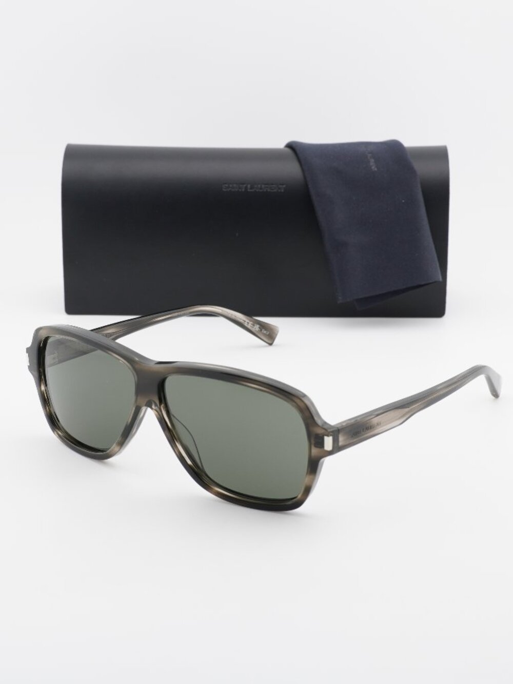 Saint Laurent SL609 CAROLYN 004 Aviator Sunglasses - Havana/Grey